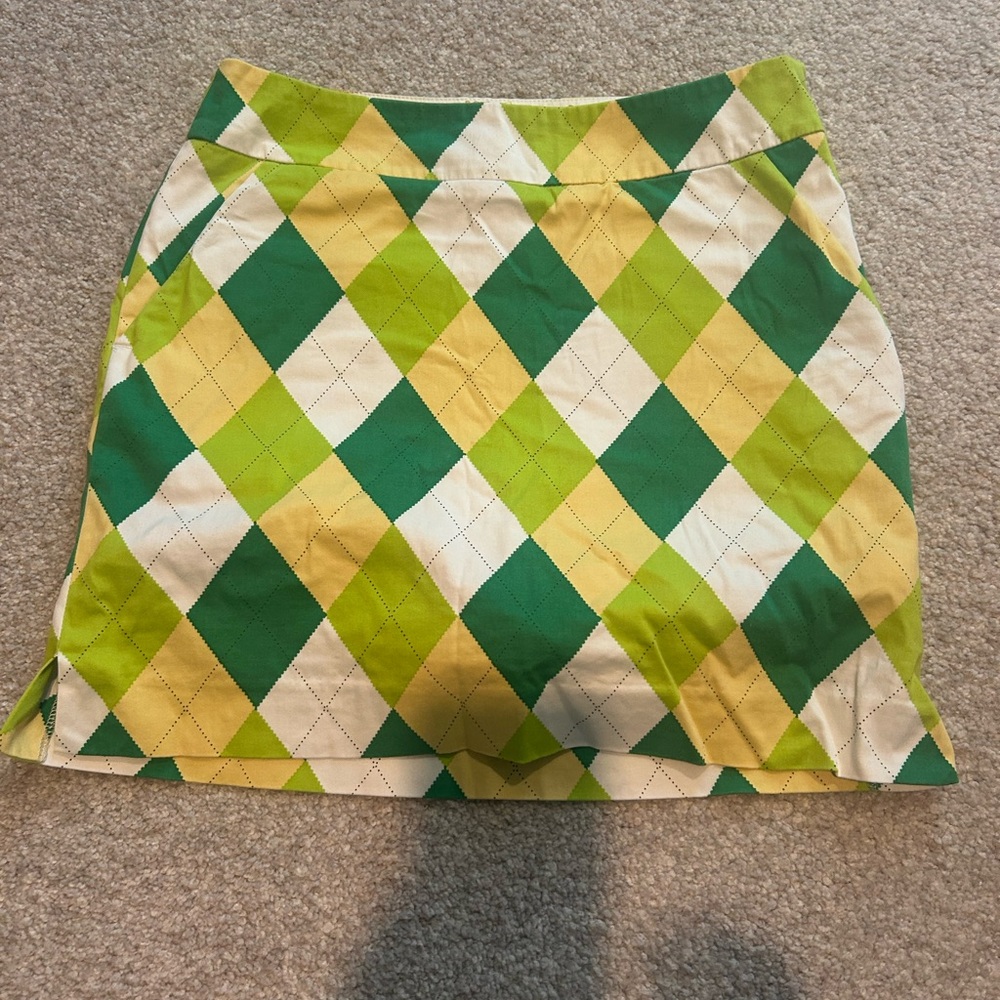 Loudmouth Green Pencil Mini Skirt Resort or Golf Wear